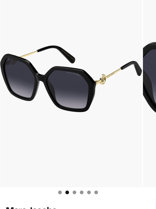 Marc Jacobs Accessories - Marc Jacobs Black Hexagonal Oversized Sunglasses with Gold Temples